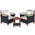 3 Pieces Patio Rattan Furniture Set with Washable Cushion and Acacia Wood Tabletop 3 Pieces Patio Rattan Furniture Set with Washable Cushion and Acacia Wood Tabletop