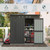 Backyard Storage Shed with Sloping Roof Galvanized Steel Frame Outdoor Garden Shed Metal Utility Tool Storage Room with Latches and Lockable Door (6x4ft, Black) Backyard Storage Shed with Sloping Roof Galvanized Steel Frame Outdoor Garden Shed Metal Utility Tool Storage Room with Latches and Lockable Door (6x4ft, Black)