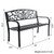50 Inch Patio Park Steel Frame Cast Iron Backrest Bench Porch Chair 50 Inch Patio Park Steel Frame Cast Iron Backrest Bench Porch Chair