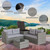 4 Piece Patio Sectional Wicker Rattan Outdoor Furniture Sofa Set with Storage Box Grey 4 Piece Patio Sectional Wicker Rattan Outdoor Furniture Sofa Set with Storage Box Grey