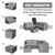 4 Piece Patio Sectional Wicker Rattan Outdoor Furniture Sofa Set with Storage Box Grey 4 Piece Patio Sectional Wicker Rattan Outdoor Furniture Sofa Set with Storage Box Grey