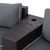6 Pieces Outdoor Sectional Half Round Patio Rattan Sofa Set; PE Wicker Conversation Furniture Set w/ One Storage Side Table for Umbrella and One Multifunctional Round Table; Brown+ Gray 6 Pieces Outdoor Sectional Half Round Patio Rattan Sofa Set; PE Wicker Conversation Furniture Set w/ One Storage Side Table for Umbrella and One Multifunctional Round Table; Brown+ Gray