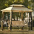 8.9 Ft. W x 5.9 Ft. D Outdoor Gazebo with Convertible Swing Bench;  Double Roof Soft Canopy Garden Backyard Gazebo with Mosquito Netting Suitable for Lawn;  Garden;  Backyard 8.9 Ft. W x 5.9 Ft. D Outdoor Gazebo with Convertible Swing Bench;  Double Roof Soft Canopy Garden Backyard Gazebo with Mosquito Netting Suitable for Lawn;  Garden;  Backyard