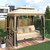 8.9 Ft. W x 5.9 Ft. D Outdoor Gazebo with Convertible Swing Bench;  Double Roof Soft Canopy Garden Backyard Gazebo with Mosquito Netting Suitable for Lawn;  Garden;  Backyard 8.9 Ft. W x 5.9 Ft. D Outdoor Gazebo with Convertible Swing Bench;  Double Roof Soft Canopy Garden Backyard Gazebo with Mosquito Netting Suitable for Lawn;  Garden;  Backyard