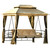 8.9 Ft. W x 5.9 Ft. D Outdoor Gazebo with Convertible Swing Bench;  Double Roof Soft Canopy Garden Backyard Gazebo with Mosquito Netting Suitable for Lawn;  Garden;  Backyard 8.9 Ft. W x 5.9 Ft. D Outdoor Gazebo with Convertible Swing Bench;  Double Roof Soft Canopy Garden Backyard Gazebo with Mosquito Netting Suitable for Lawn;  Garden;  Backyard