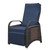 Outdoor Adjustable Wicker Recliner with Flip Table Outdoor Adjustable Wicker Recliner with Flip Table