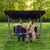 3-Person Outdoor Swing Chair Adjustable Canopy Hammock Seats, Patio Porch Garden Swing, Black 3-Person Outdoor Swing Chair Adjustable Canopy Hammock Seats, Patio Porch Garden Swing, Black