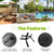 MEOOEM Patio Dining Set Outdoor Metal Square Bistro Side/End Table and Stackable Patio Dining Chairs;  Black MEOOEM Patio Dining Set Outdoor Metal Square Bistro Side/End Table and Stackable Patio Dining Chairs;  Black