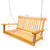 Front Porch Swing with Armrests;  Wood Bench Swing with Hanging Chains; for Outdoor Patio ; Garden Yard;  porch;  backyard;  or sunroom; Easy to Assemble; teak Front Porch Swing with Armrests;  Wood Bench Swing with Hanging Chains; for Outdoor Patio ; Garden Yard;  porch;  backyard;  or sunroom; Easy to Assemble; teak