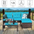 3 Pieces Outdoor Patio Corner Rattan Sofa Set 3 Pieces Outdoor Patio Corner Rattan Sofa Set