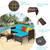 3 Pieces Outdoor Patio Corner Rattan Sofa Set 3 Pieces Outdoor Patio Corner Rattan Sofa Set