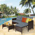 3 Pieces Outdoor Patio Corner Rattan Sofa Set 3 Pieces Outdoor Patio Corner Rattan Sofa Set