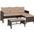 3 Pieces Outdoor Patio Corner Rattan Sofa Set 3 Pieces Outdoor Patio Corner Rattan Sofa Set