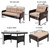 6-Piece Outdoor Patio PE Wicker Rattan Sofa Set Dining Table Set with Removable Cushions and Tempered Glass Tea Table for Backyard;  Poolside;  Deck 6-Piece Outdoor Patio PE Wicker Rattan Sofa Set Dining Table Set with Removable Cushions and Tempered Glass Tea Table for Backyard;  Poolside;  Deck