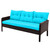 6-Piece Outdoor Patio PE Wicker Rattan Sofa Set Dining Table Set with Removable Cushions and Tempered Glass Tea Table for Backyard;  Poolside;  Deck 6-Piece Outdoor Patio PE Wicker Rattan Sofa Set Dining Table Set with Removable Cushions and Tempered Glass Tea Table for Backyard;  Poolside;  Deck