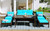 6-Piece Outdoor Patio PE Wicker Rattan Sofa Set Dining Table Set with Removable Cushions and Tempered Glass Tea Table for Backyard;  Poolside;  Deck 6-Piece Outdoor Patio PE Wicker Rattan Sofa Set Dining Table Set with Removable Cushions and Tempered Glass Tea Table for Backyard;  Poolside;  Deck