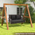 2-Person Outdoor Wicker Porch Swing with Seat and Back Cushions 2-Person Outdoor Wicker Porch Swing with Seat and Back Cushions