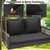 2-Person Outdoor Wicker Porch Swing with Seat and Back Cushions 2-Person Outdoor Wicker Porch Swing with Seat and Back Cushions