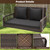 2-Person Outdoor Wicker Porch Swing with Seat and Back Cushions 2-Person Outdoor Wicker Porch Swing with Seat and Back Cushions