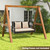 2-Person Outdoor Wicker Porch Swing with Seat and Back Cushions 2-Person Outdoor Wicker Porch Swing with Seat and Back Cushions