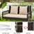 2-Person Outdoor Wicker Porch Swing with Seat and Back Cushions 2-Person Outdoor Wicker Porch Swing with Seat and Back Cushions