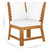 4 Piece Patio Lounge Set with Cushion Cream Solid Acacia Wood 4 Piece Patio Lounge Set with Cushion Cream Solid Acacia Wood
