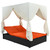 Outdoor Patio Wicker Sunbed Daybed with Cushions, Adjustable Seats Outdoor Patio Wicker Sunbed Daybed with Cushions, Adjustable Seats