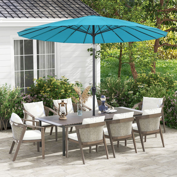 9 Feet Round Patio Umbrella with 18 Fiberglass Ribs 9 Feet Round Patio Umbrella with 18 Fiberglass Ribs