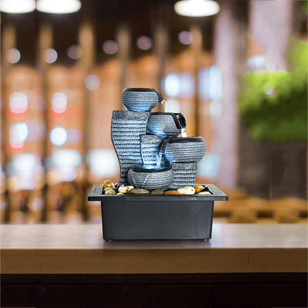 10inches Desktop Water Fountain Submersible Pump Indoor Decoration for Office Home 10inches Desktop Water Fountain Submersible Pump Indoor Decoration for Office Home