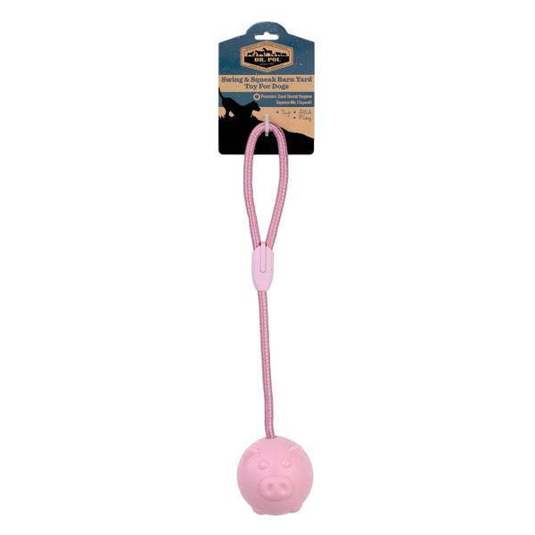 Dr. Pol Loop Knotted Rope Tug With Pig Shaped TPR Ball Dog Toy Dr. Pol Loop Knotted Rope Tug With Pig Shaped TPR Ball Dog Toy