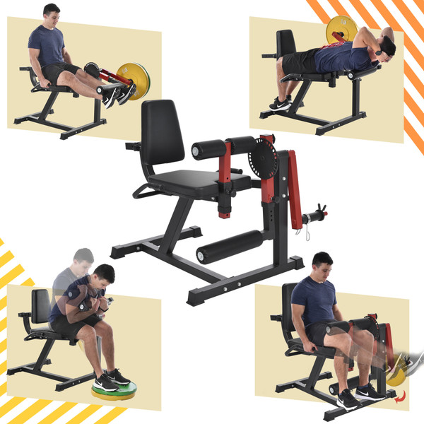 Leg Extension and Curl Machine - Leg Exercise Machine with Adjustable Seat Backrest and Rotary Leg Extenstion, Adjustable Leg Curl for Home Gym Hamstring Workout and Quadriceps Exercises Leg Extension and Curl Machine - Leg Exercise Machine with Adjustable Seat Backrest and Rotary Leg Extenstion, Adjustable Leg Curl for Home Gym Hamstring Workout and Quadriceps Exercises