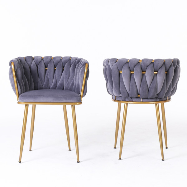Living Room Chairs,Velvet Makeup Vanity Chair with Back Arm Modern Bedroom Accent Chair Elegant Comfy Single upholstered Chair with Gold Metal Legs(2 SET) Living Room Chairs,Velvet Makeup Vanity Chair with Back Arm Modern Bedroom Accent Chair Elegant Comfy Single upholstered Chair with Gold Metal Legs(2 SET)