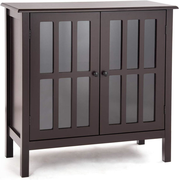 Kitchen Storage Cabinet with 2 Glass Doors, Home Kitchen Dining Wine Cabinet Kitchen Storage Cabinet with 2 Glass Doors, Home Kitchen Dining Wine Cabinet