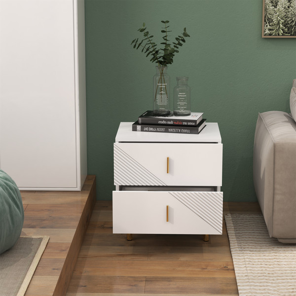2 Drawer Nightstands,White 2 Drawer Nightstands,White