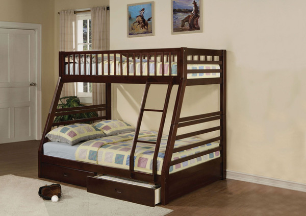 ACME Jason Twin/Full Bunk Bed, Espresso 02020W ACME Jason Twin/Full Bunk Bed, Espresso 02020W