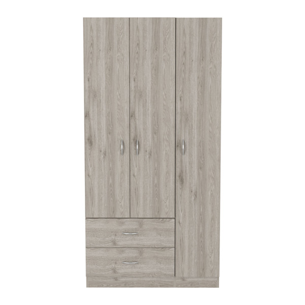 Three Door Armoire Clark, Bedroom, Light Gray Three Door Armoire Clark, Bedroom, Light Gray