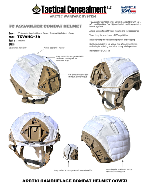 TC Assaulter Combat Helmet Cover -Stalkland VOID Camouflage Pattern TC Assaulter Combat Helmet Cover -Stalkland VOID Camouflage Pattern