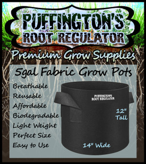 5 Gallon Fabric Pot - Root Regulator - Reuseable, Biodegradable Industrial Felt Grow Container 5 Gallon Fabric Pot - Root Regulator - Reuseable, Biodegradable Industrial Felt Grow Container