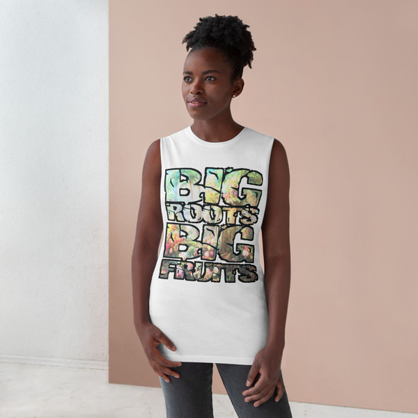 Bigger Roots Bigger Fruits Unisex Barnard Tank Top