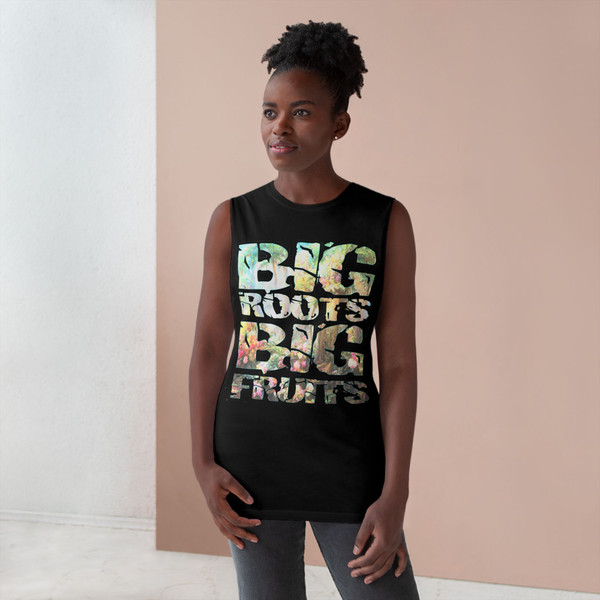 Bigger Roots Bigger Fruits Unisex Barnard Tank Top