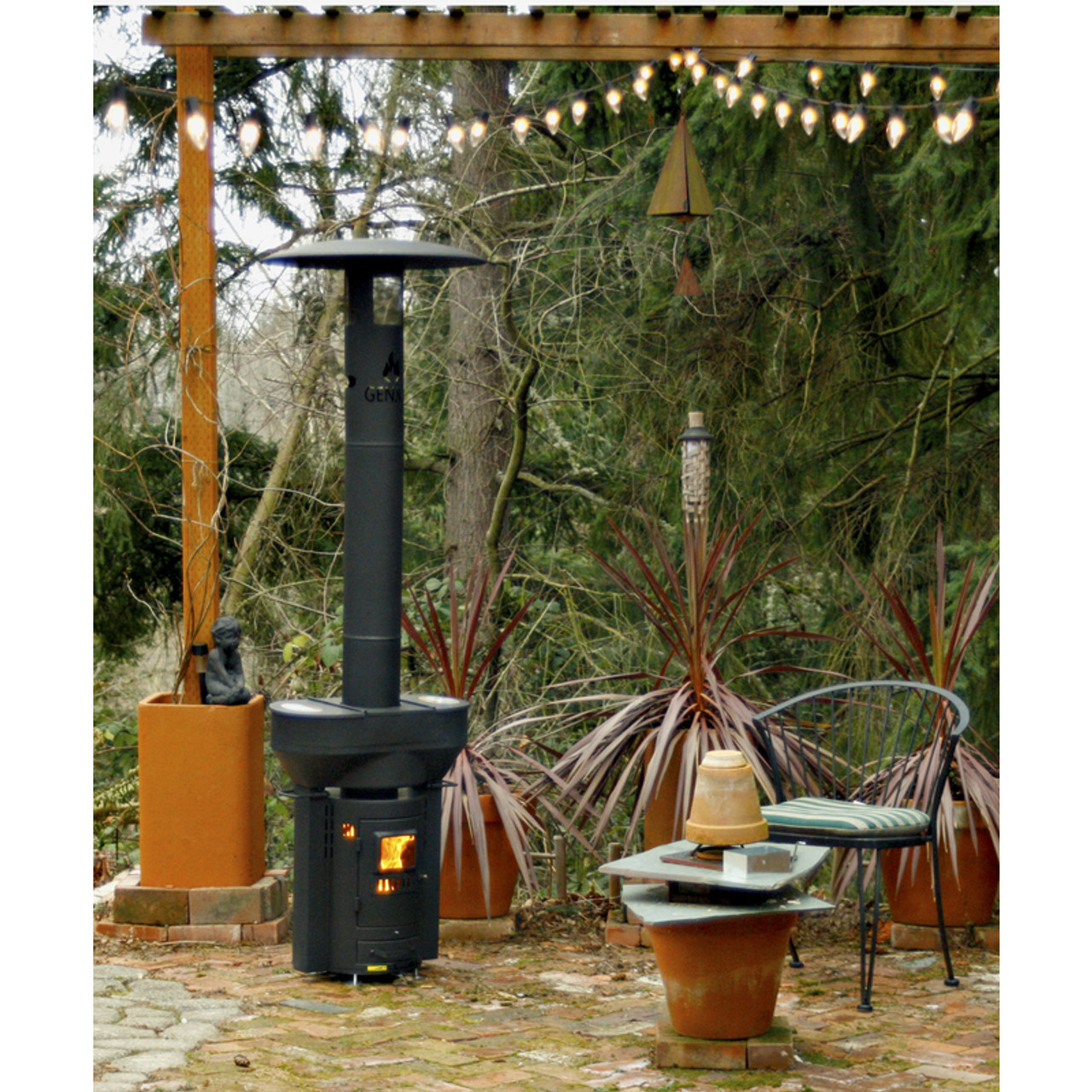 QStoves Q-Flame Outdoor Wood Pellet Patio Heater New – FactoryPure
