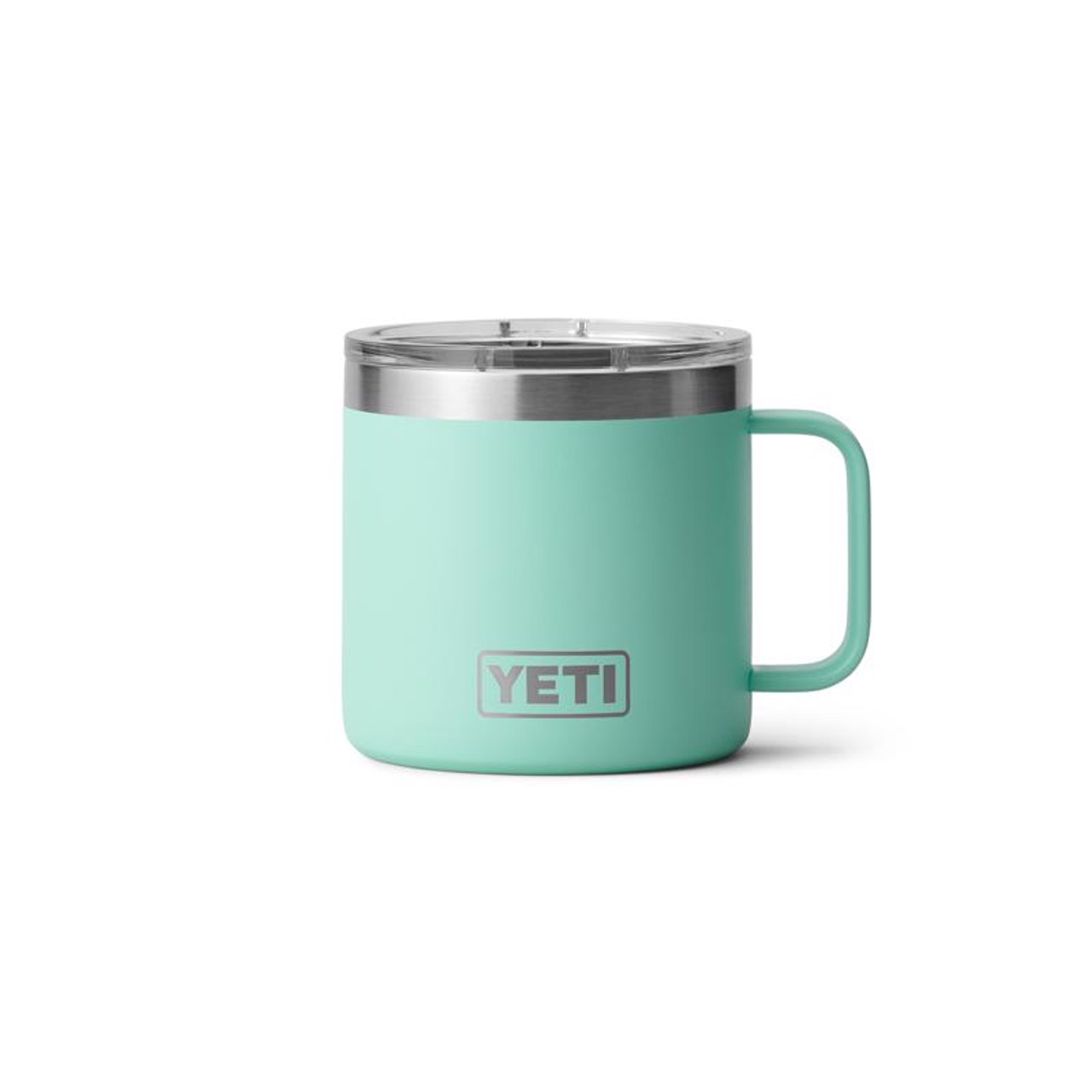 Yeti 14 oz Navy Blue Stainless Steel Travel Rambler Mug Hot