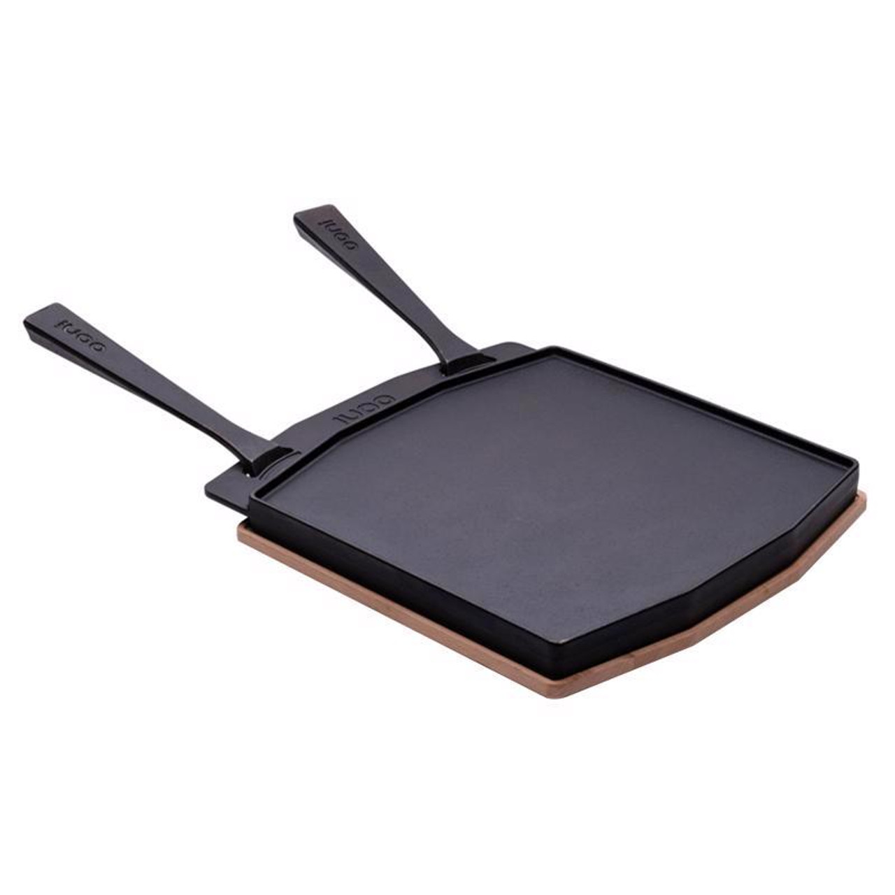 Ooni Cast Iron Grill Oven Plate with Removable Handle and Beech