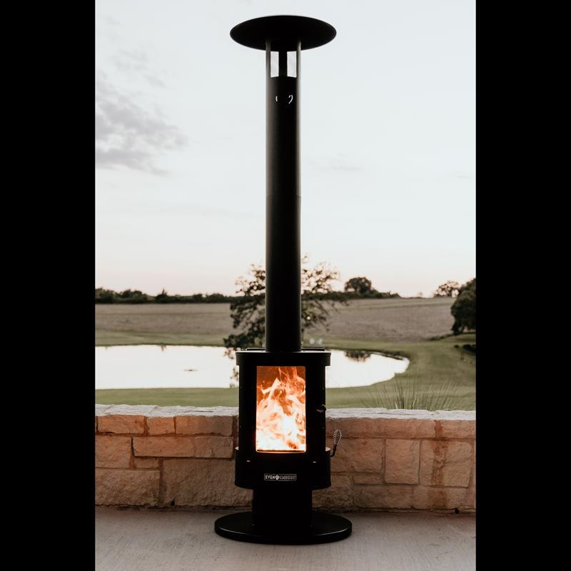 Wood Pellet Heater Large Patio Heater Even Embers Wood Pellet
