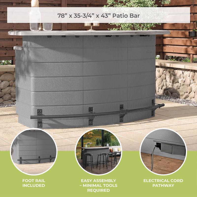 Suncast Backyard Oasis Bar Table - Thumbnail 2