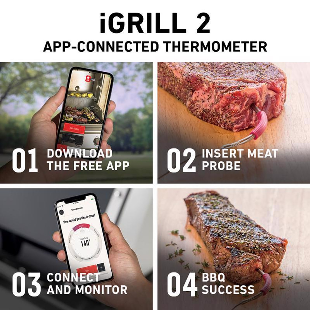 Arabisch Lijkt op Een bezoek aan grootouders Weber 7203 iGrill 2 Digital Bluetooth Enabled Grill/Meat Thermometer -  Bar-B-Que.com