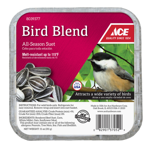 Bird Blend Assorted Species Beef Suet 11 oz