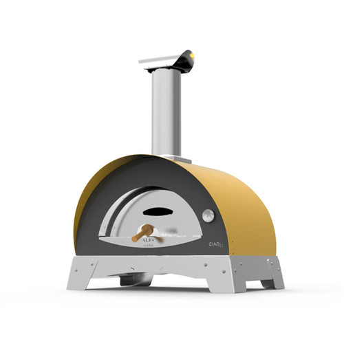 Alfa FXCM-LGIA-T-V2 27-Inch Outdoor Countertop Wood-Fired Pizza Oven - Yellow Alfa FXCM-LGIA-T-V2 27-Inch Outdoor Countertop Wood-Fired Pizza Oven - Yellow