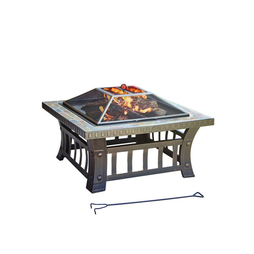 Steel Square Wood Fire Pit