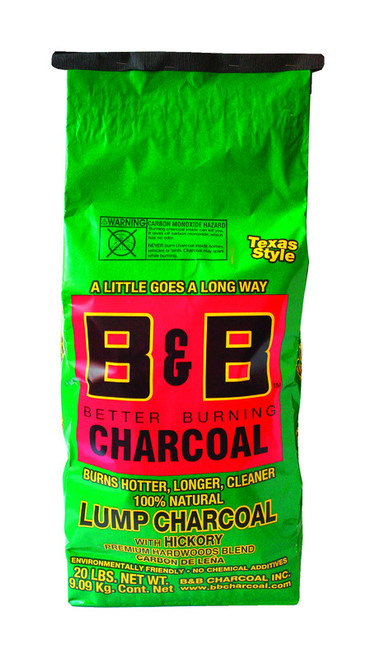 B&B Charcoal All Natural Hickory Lump Charcoal